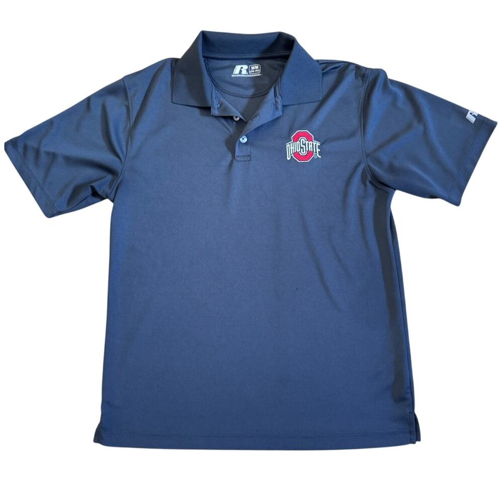 Ohio State Buckeyes Russell gray polo shirt Size Medium